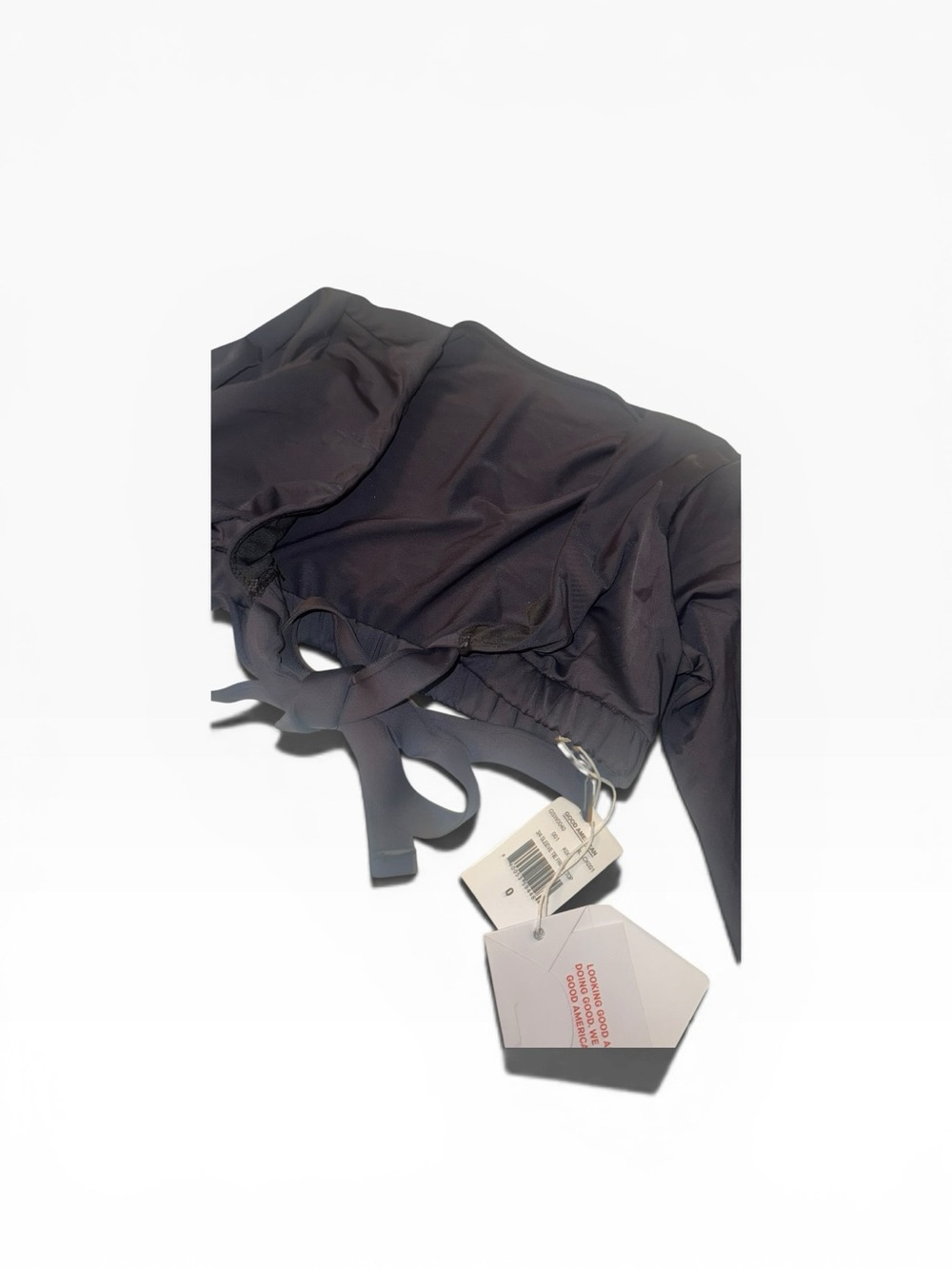 Good American Front Tie Swim Top
